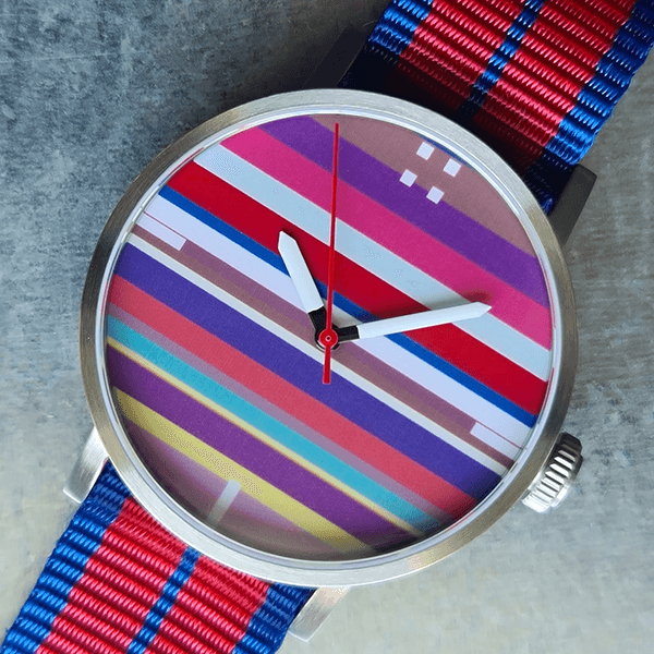 CONCENTRIC-WATCH Stripes, colorful, unique designer watch